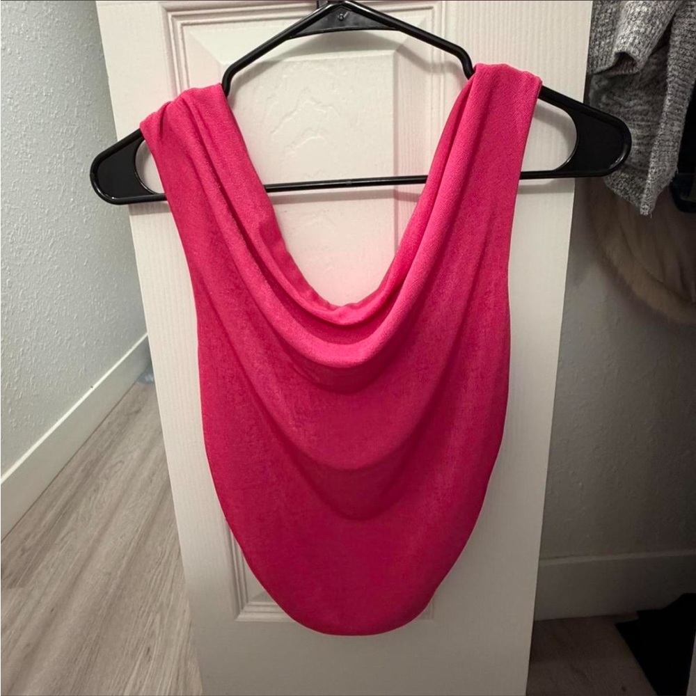 SHEIN Hot Pink Draped Infinity Scarf